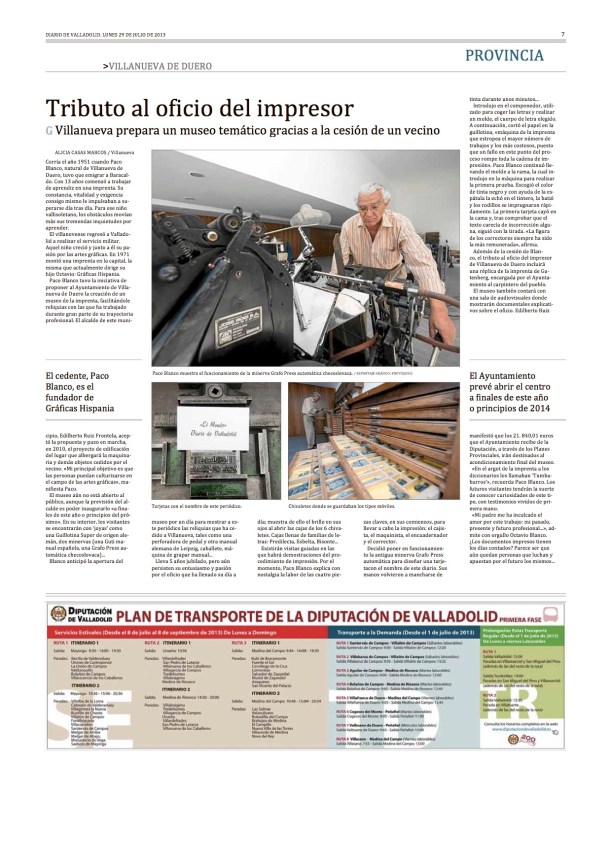 Reportaje Alicia Casas Marcos Oficio Impresor